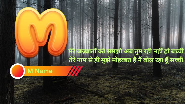 m name shayari image
