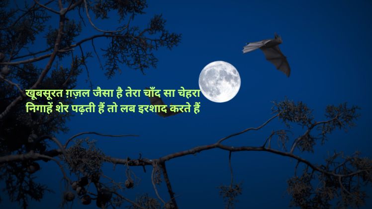 चाँद पर शायरी