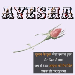 Ayesha Name Shayari Status