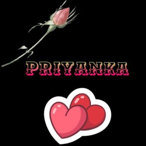 heart priyanka name dp