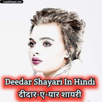 Best Deedar Shayari In Hindi ~ दीदार पर शायरी