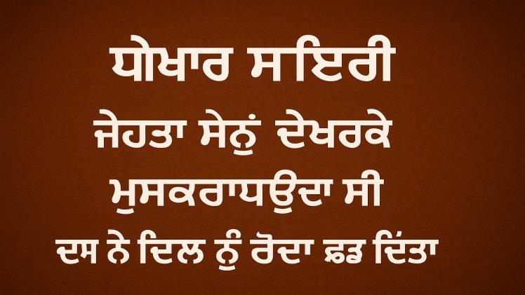 dhokha shayari in punjabi language