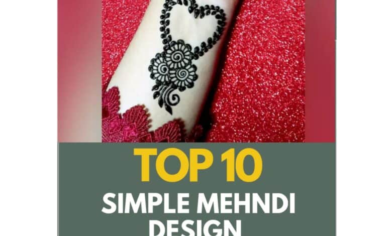 top 10 simple mehndi design