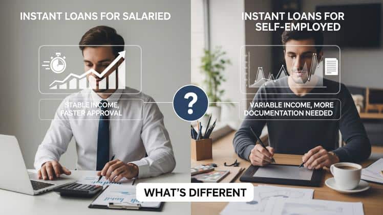 Instant Loans for Salaried vs. Self-Employed: What’s Different?